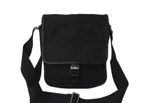 画像をギャラリービューアに読み込む, PRADA プラダショルダーバッグ 2VD028 2E9S F0002 三角プレート ナイロン レザー ブラック シルバー金具 美品 中古 57989 