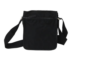 PRADA プラダショルダーバッグ 2VD028 2E9S F0002 三角プレート ナイロン レザー ブラック シルバー金具 美品 中古 57989 