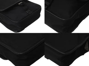 PRADA プラダショルダーバッグ 2VD028 2E9S F0002 三角プレート ナイロン レザー ブラック シルバー金具 美品 中古 57989 