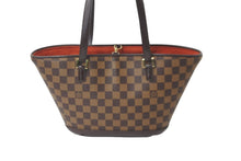 Load image into Gallery viewer, LOUIS VUITTON ルイヴィトン トートバッグ N51121 マノスクPM ダミエ ブラウン ゴールド金具 美品 中古 57990