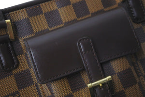 LOUIS VUITTON ルイヴィトン トートバッグ N51121 マノスクPM ダミエ ブラウン ゴールド金具 美品 中古 57990