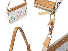 Load image into Gallery viewer, LOUIS VUITTON ルイヴィトン 村上隆 別売りスト付き ポシェットアクセソワール マルチカラー M92649 ゴールド金具 美品 中古 57993