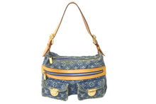 Load image into Gallery viewer, LOUIS VUITTON ルイヴィトン ハンドバッグ バギーPM モノグラムデニム M95049 ブルー ゴールド金具 美品 中古 57995