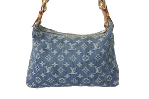 LOUIS VUITTON ルイヴィトン ハンドバッグ バギーPM モノグラムデニム M95049 ブルー ゴールド金具 美品 中古 57995
