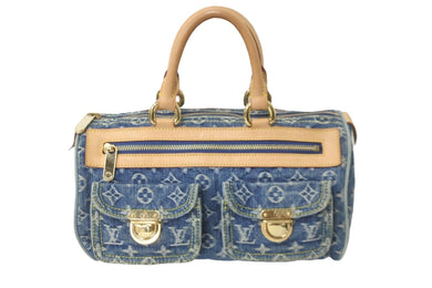 LOUIS VUITTON ルイヴィトン ハンドバッグ ネオスピーディ モノグラムデニム M95019 ゴールド金具 美品 中古 57996