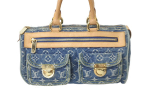 LOUIS VUITTON ルイヴィトン ハンドバッグ ネオスピーディ モノグラムデニム M95019 ゴールド金具 美品 中古 57996