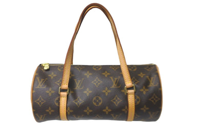 LOUIS VUITTON ルイヴィトン ハンドバッグ 筒型 パピヨン26 モノグラム ブラウン M51366 美品 中古 58000