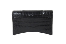 Load image into Gallery viewer, BALENCIAGA バレンシアガ アワーグラス チェーン ウォレット ショルダーバッグ 656050 ブラック クロコ型押し 美品 中古 58008