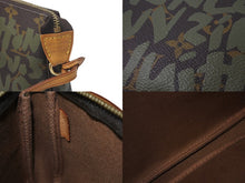 Load image into Gallery viewer, LOUIS VUITTON ルイヴィトン ハンドバッグ ポシェットアクセソワール グラフィティ M92191 カーキ ゴールド金具 美品 中古 58015