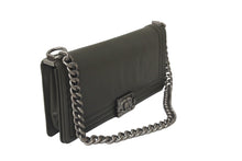 Load image into Gallery viewer, CHANEL シャネル ショルダーバッグ ボーイシャネル ココマーク 15番台 2011年 カーフスキン グリーン シルバー金具 美品 中古 58018