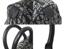 Load image into Gallery viewer, Christian Dior クリスチャンディオール ミニボストンバッグ35 トロッター キャンバス PZ0032 レザー シルバー金具 美品 中古 58021