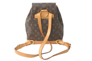 LOUIS VUITTON ルイヴィトン リュック デイパック モノグラム M51136 レザー ブラウン 良品 中古 ゴールド 58026