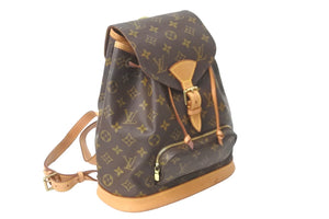 LOUIS VUITTON ルイヴィトン リュック デイパック モノグラム M51136 レザー ブラウン 良品 中古 ゴールド 58026