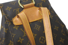 Load image into Gallery viewer, LOUIS VUITTON ルイヴィトン リュック デイパック モノグラム M51136 レザー ブラウン 良品 中古 ゴールド 58026