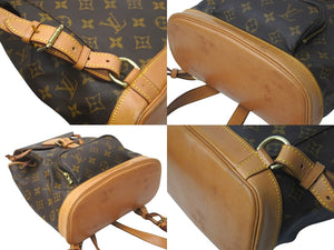 LOUIS VUITTON ルイヴィトン リュック デイパック モノグラム M51136 レザー ブラウン 良品 中古 ゴールド 58026