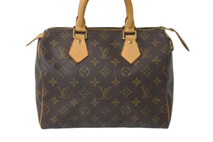 LOUIS VUITTON ルイヴィトン ハンドバッグ スピーディー25 モノグラム M41528 PVC レザー ゴールド金具 美品 中古 58027