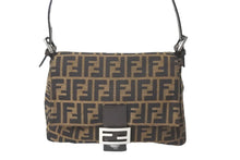 画像をギャラリービューアに読み込む, FENDI フェンディショルダーバッグ マンマバケット ズッカ柄 キャンバス 26325 シルバー金具 美品 中古 58029 