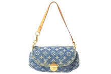 Load image into Gallery viewer, LOUIS VUITTON ルイヴィトン モノグラムデニム ミニ プリーティ ワンショルダーバッグ M95050 ブルー 良品 中古 58042