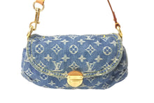 Load image into Gallery viewer, LOUIS VUITTON ルイヴィトン モノグラムデニム ミニ プリーティ ワンショルダーバッグ M95050 ブルー 良品 中古 58042