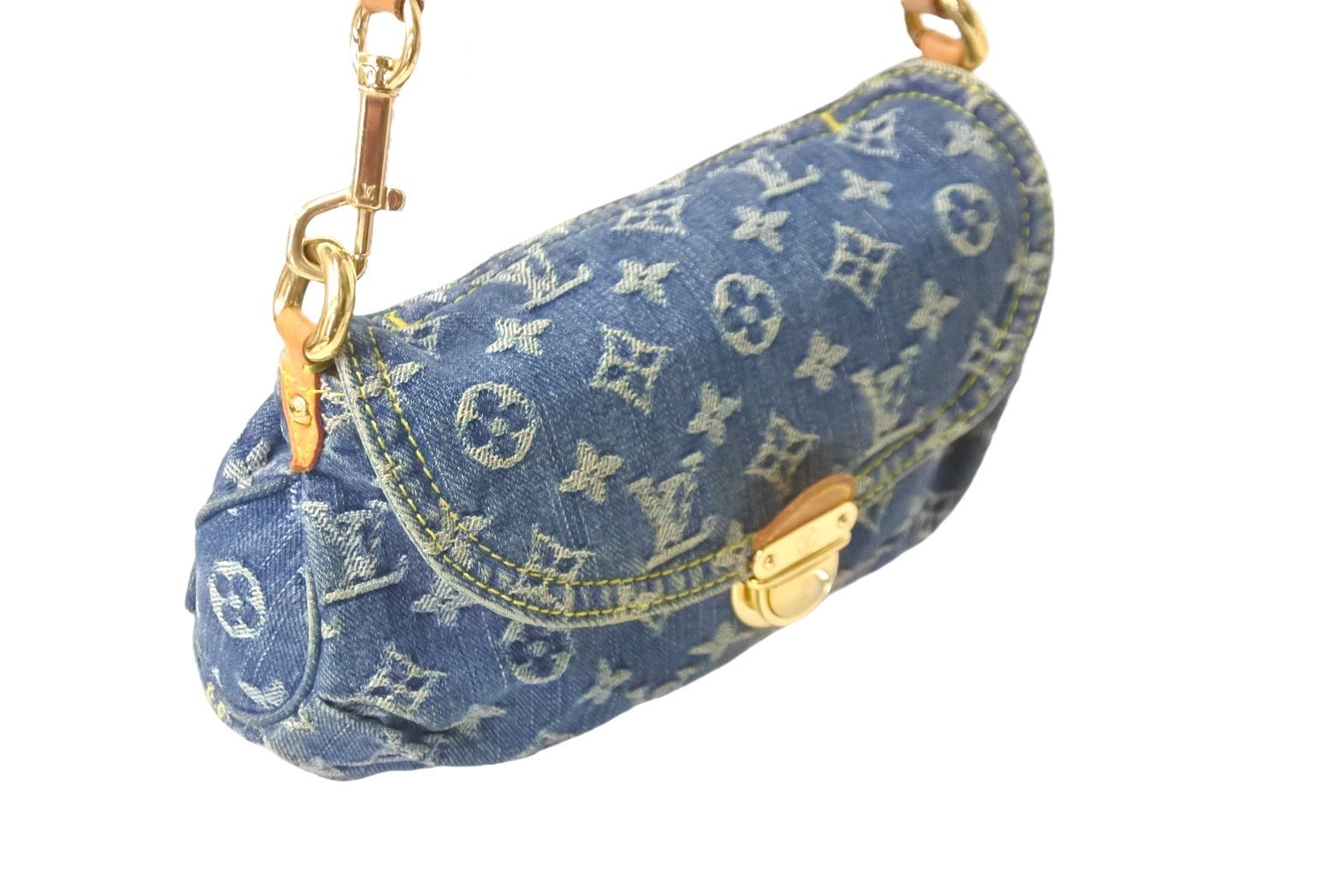 LOUIS VUITTON ルイヴィトン モノグラムデニム ミニ プリーティ ワン 