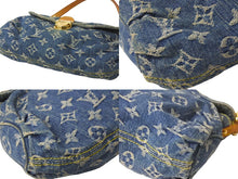 Load image into Gallery viewer, LOUIS VUITTON ルイヴィトン モノグラムデニム ミニ プリーティ ワンショルダーバッグ M95050 ブルー 良品 中古 58042
