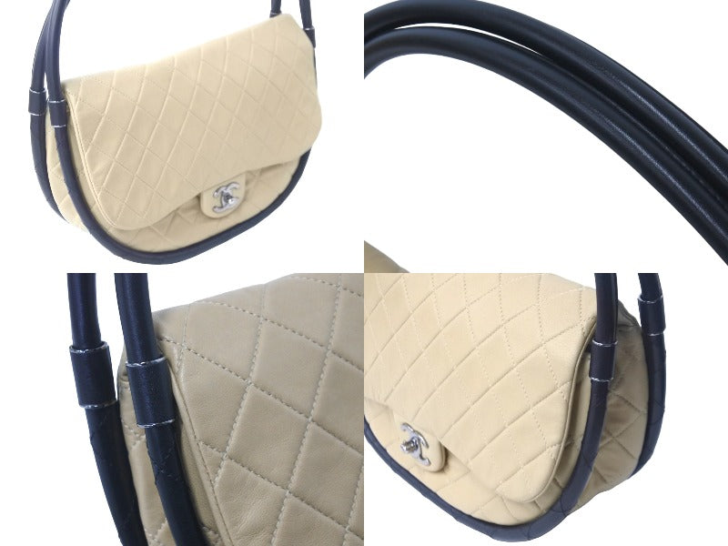 CHANEL シャネル フラフープ バッグ 18番台 ベージュ ブラック