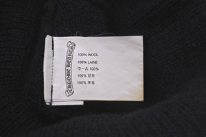 CHROME HEARTS クロムハーツ ニットキャップ 帽子 マルチプラス 刺繍 ビーニー ウール ブラック ホワイト サイズOS 美品 中古 58071