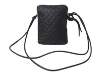 Load image into Gallery viewer, CHANEL シャネル ショルダーバッグ カンボンライン ミディアムポシェット A25178 ブラック シルバー金具 美品 中古 58077