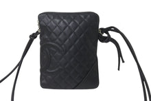 Load image into Gallery viewer, CHANEL シャネル ショルダーバッグ カンボンライン ミディアムポシェット A25178 ブラック シルバー金具 美品 中古 58077