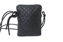 Load image into Gallery viewer, CHANEL シャネル ショルダーバッグ カンボンライン ミディアムポシェット A25178 ブラック シルバー金具 美品 中古 58077