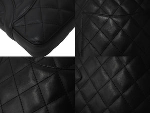 CHANEL シャネル ショルダーバッグ カンボンライン ミディアムポシェット A25178 ブラック シルバー金具 美品 中古 58077