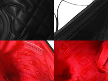 Load image into Gallery viewer, CHANEL シャネル ショルダーバッグ カンボンライン ミディアムポシェット A25178 ブラック シルバー金具 美品 中古 58077