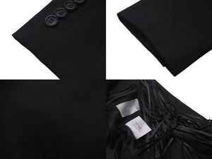 Christian Dior クリスチャンディオール ロングコート ウール ラムスキン キュプラ ブラック サイズ40 美品 中古 58098