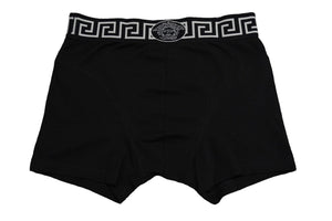 未使用品 VERSACE ヴェルサーチ グレカ ボーダー トランクス メデューサ ブラック ホワイト サイズ48 58106 