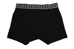 未使用品 VERSACE ヴェルサーチ グレカ ボーダー トランクス メデューサ ブラック ホワイト サイズ48 58106 