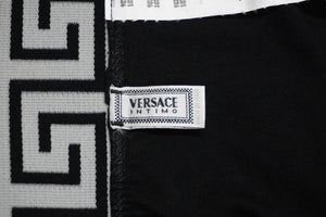 未使用品 VERSACE ヴェルサーチ グレカ ボーダー トランクス メデューサ ブラック ホワイト サイズ48 58106 