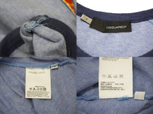 Load image into Gallery viewer, DSQUARED2 ディースクエアード 半袖Ｔシャツ トップス OPEN 24hrs コットン ブルー レッド サイズS レディース 美品 中古 58112