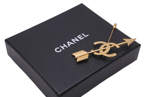CHANEL シャネル ブローチ アクセサリー ココマーク 矢モチーフ 29刻印 1994年 GP ゴールド ユニセックス 美品 中古 58119