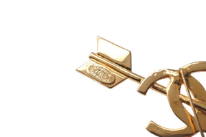 CHANEL シャネル ブローチ アクセサリー ココマーク 矢モチーフ 29刻印 1994年 GP ゴールド ユニセックス 美品 中古 58119