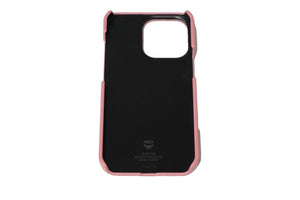 新品未使用 MCM エムシーエム スマホケース 携帯 IPHONE13 PRO ピンク フレンチブルドッグ MXECATA04 QZ001 中古 58121