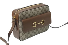 Load image into Gallery viewer, 新品同様 GUCCI グッチ ホースビット 1955 スモール ショルダーバッグ ブラウン GGスプリームキャンバス 645454 中古 58122