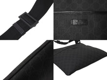 Load image into Gallery viewer, GUCCI グッチ ショルダーバッグ 162904 GGロゴ GGスプリームキャンバス ブラック シルバー金具 メンズ イタリア製 美品 中古 58127