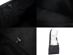 GUCCI グッチ ショルダーバッグ 162904 GGロゴ GGスプリームキャンバス ブラック シルバー金具 メンズ イタリア製 美品 中古 58127