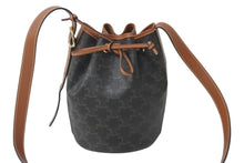 Load image into Gallery viewer, 新品同様品 CELINE セリーヌ ショルダーバッグ 191142BZJ 04LU スモール ドローストリング トリオンフキャンバス タン 中古 58129