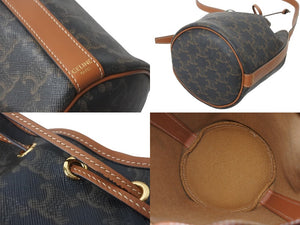 新品同様品 CELINE セリーヌ ショルダーバッグ 191142BZJ 04LU スモール ドローストリング トリオンフキャンバス タン 中古 58129