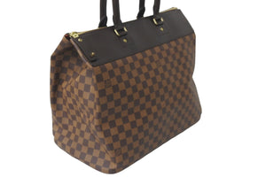 極美品 LOUIS VUITTON ルイヴィトン ボストンバッグ ネオグリニッジ N41163 ダミエ ブラウン ゴールド金具 中古 58134