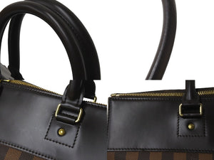 極美品 LOUIS VUITTON ルイヴィトン ボストンバッグ ネオグリニッジ N41163 ダミエ ブラウン ゴールド金具 中古 58134
