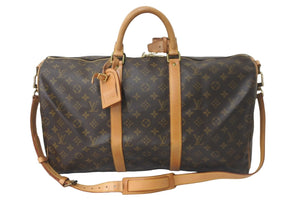 LOUIS VUITTON ルイヴィトン ボストンバッグ キーポル バンドリエール 50 モノグラム M41416 ゴールド 美品 中古 58136