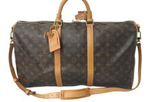 Load image into Gallery viewer, LOUIS VUITTON ルイヴィトン ボストンバッグ キーポル バンドリエール 50 モノグラム M41416 ゴールド 美品 中古 58136