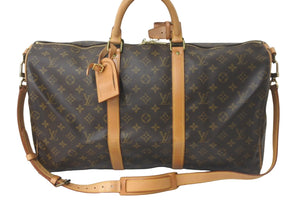 LOUIS VUITTON ルイヴィトン ボストンバッグ キーポル バンドリエール 50 モノグラム M41416 ゴールド 美品 中古 58136